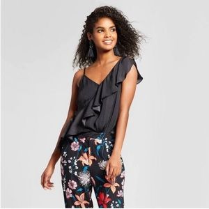 NWT! Asymmetrical Ruffle Tank Top